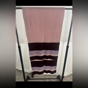 Fabletics Cashmere Blend Scarf Colorblock Pink Maroon Lilac NWT